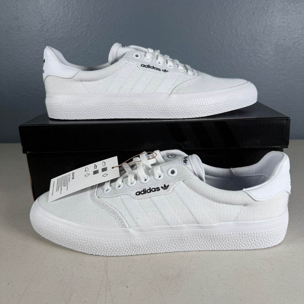 Adidas‎ Originals 3MC White Canvas Skate Shoes Sneakers B22705 Mens 8 Womens 9